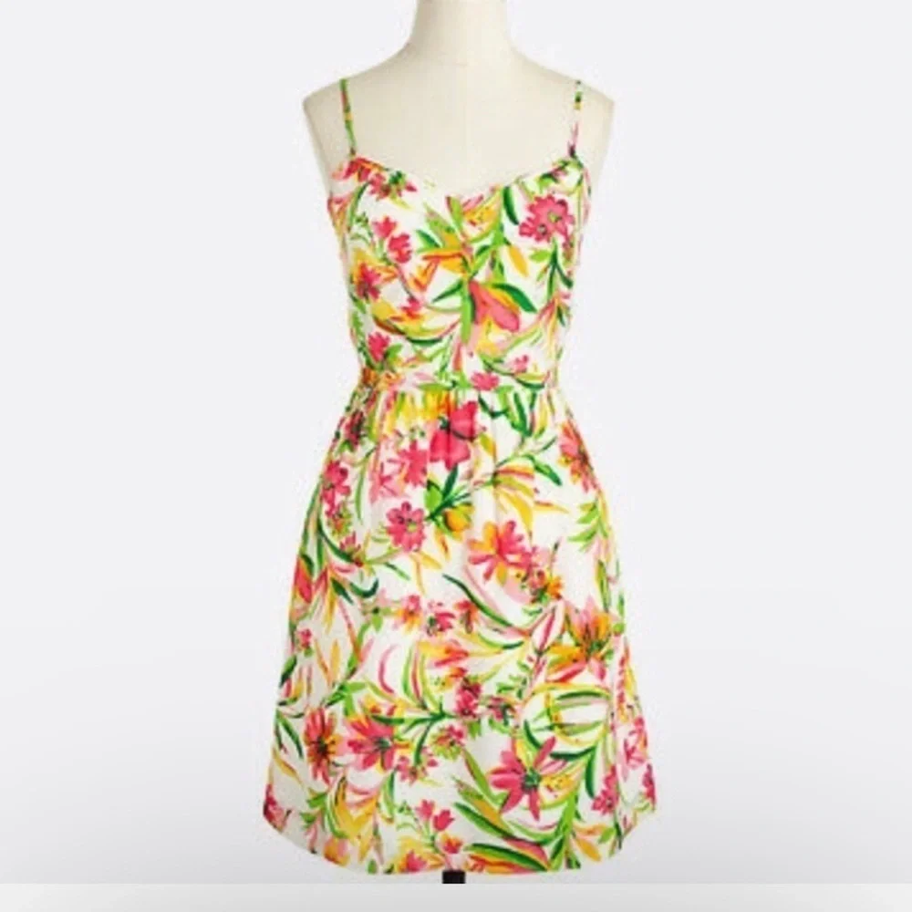 J. Crew Pink Sundress Spaghetti Strap Sleeveless Midi